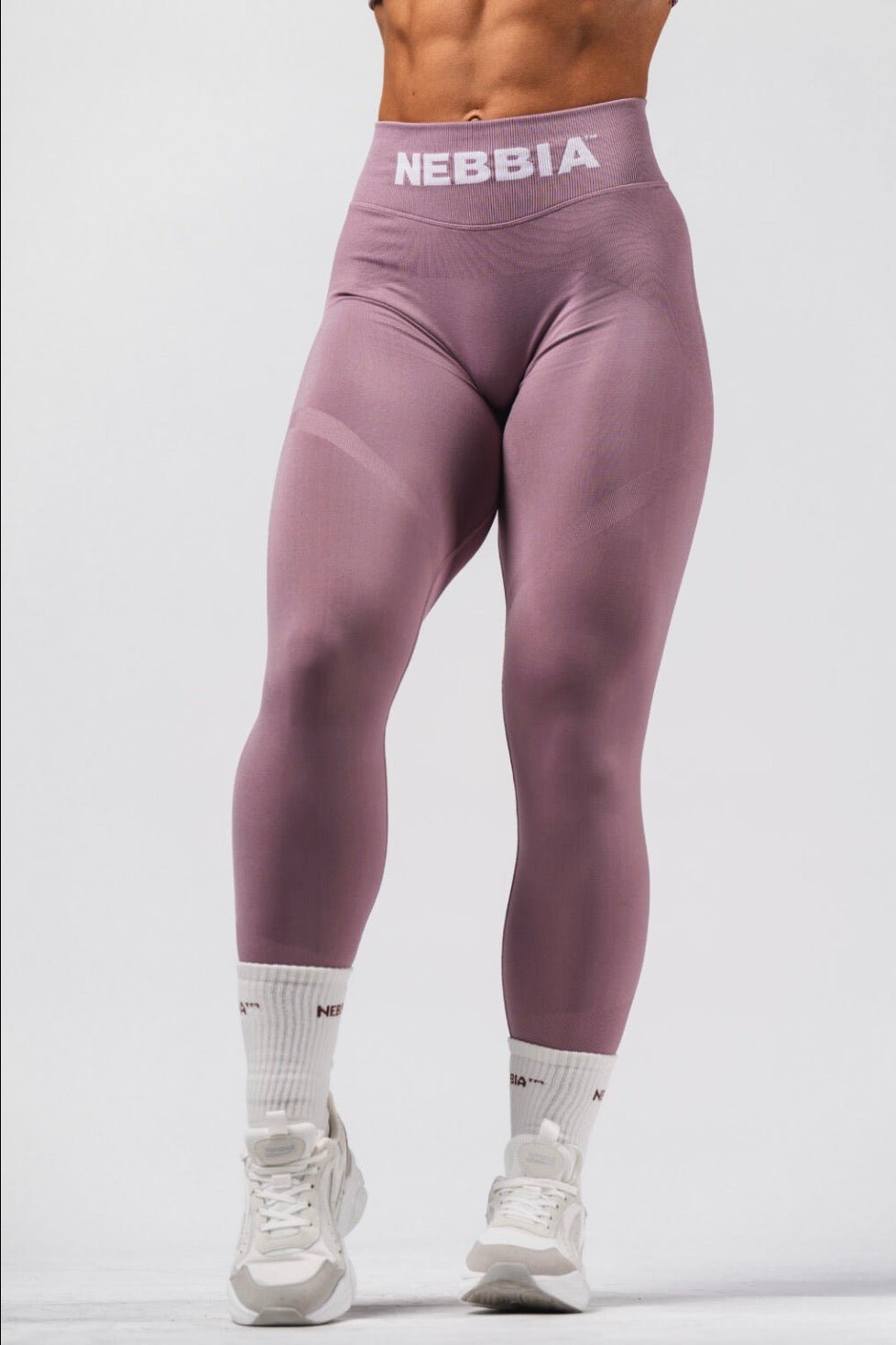 NEBBIA Flow Seamless 496 | High - Waist Push - Up Leggings - Dusty Pink | Squat - Proof Sculpting Tech - AlisiiaKholli