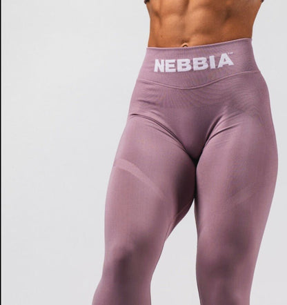 NEBBIA Flow Seamless 496 | High - Waist Push - Up Leggings - Dusty Pink | Squat - Proof Sculpting Tech - AlisiiaKholli