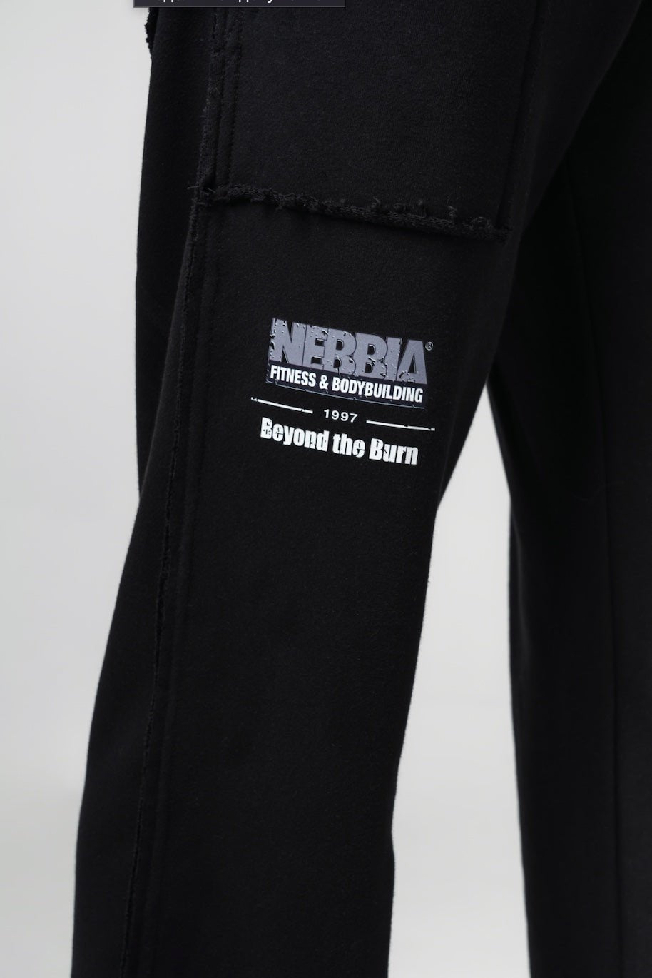 NEBBIA "No Shortcuts" Gym Sweatpants 364 – Black - AlisiiaKholli