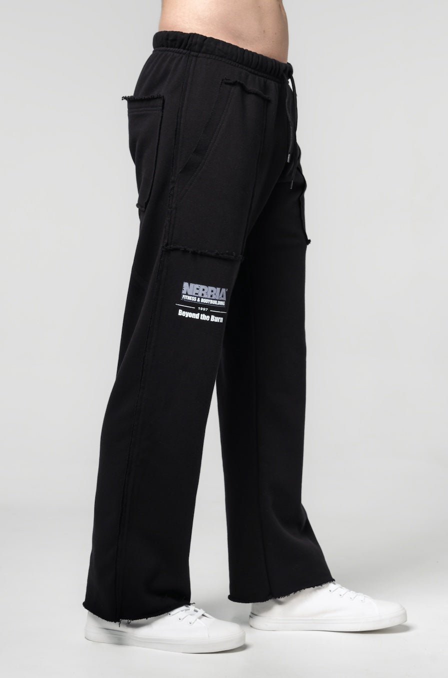 NEBBIA "No Shortcuts" Gym Sweatpants 364 – Black - AlisiiaKholli