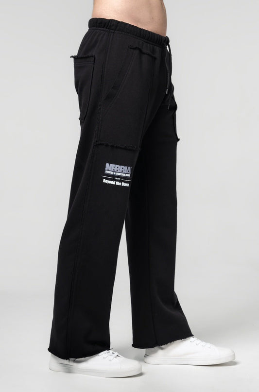NEBBIA "No Shortcuts" Gym Sweatpants 364 – Black - AlisiiaKholli