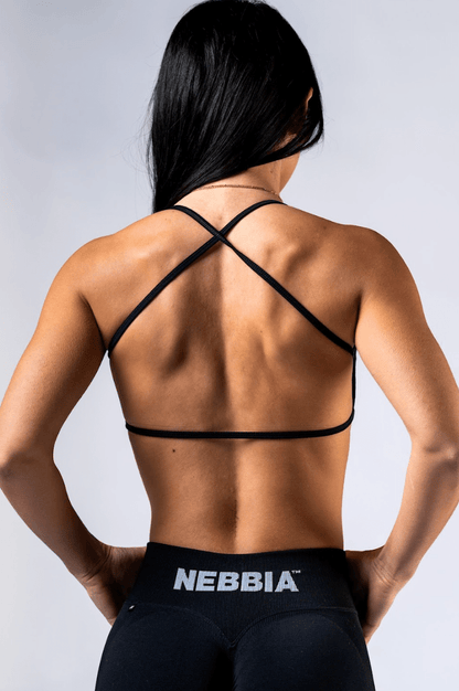 Nebbia Open - Back Sports Bra Power 890 | Medium Support - Black - AlisiiaKholli