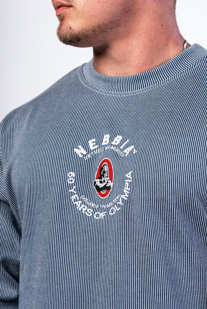 NEBBIA Oversized Pullover Signature 797 – Deep Blue Gym Sweatshirt - AlisiiaKholli