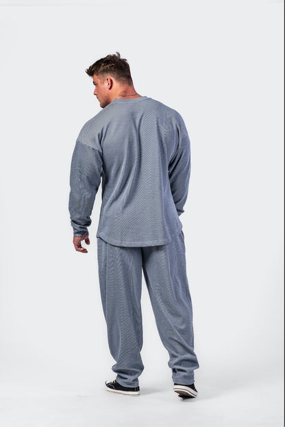 NEBBIA Oversized Pullover Signature 797 – Deep Blue Gym Sweatshirt - AlisiiaKholli