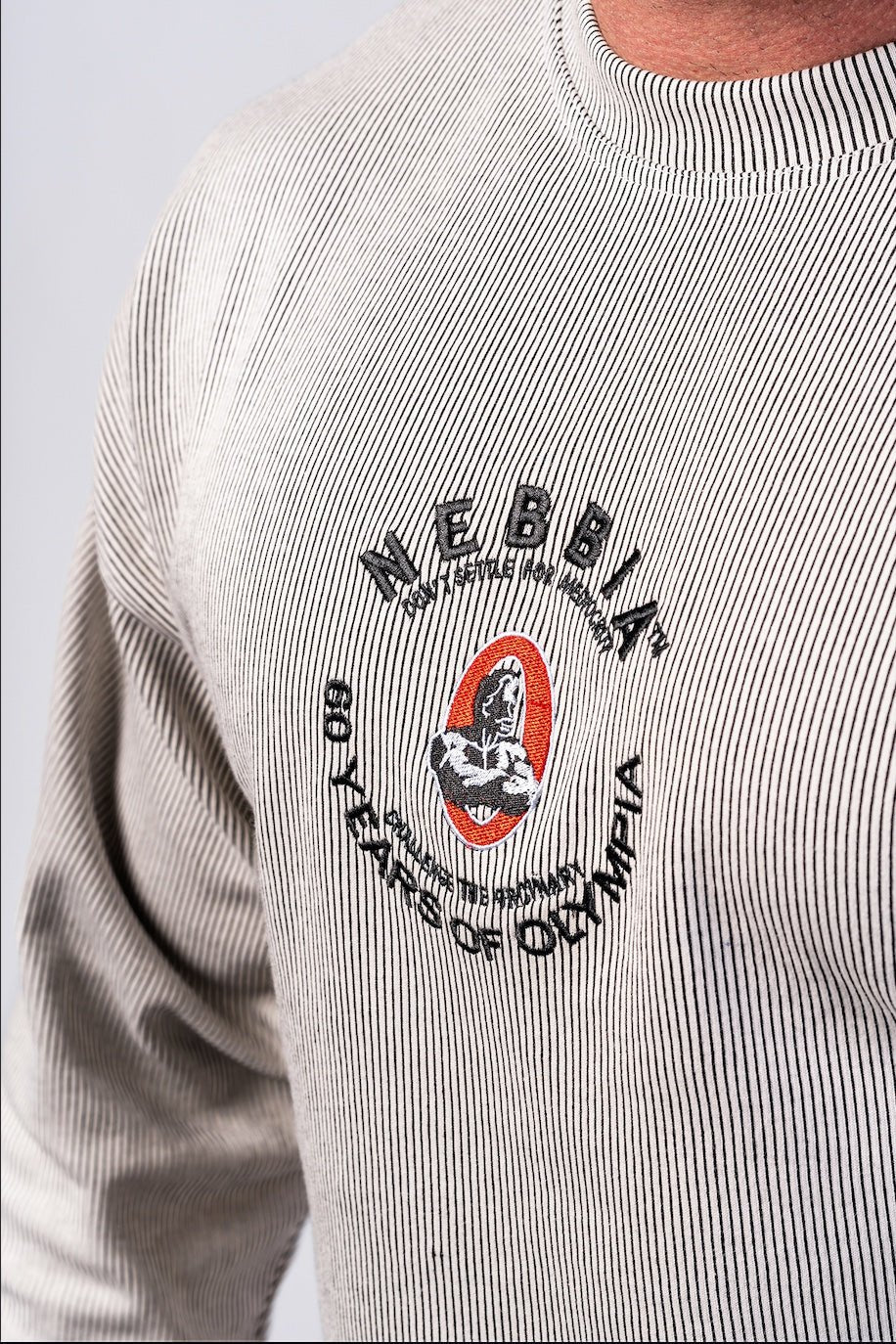 NEBBIA Oversized Pullover Signature 797 – Light Grey Gym Sweatshirt - AlisiiaKholli