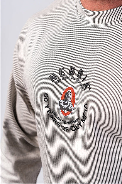 NEBBIA Oversized Pullover Signature 797 – Light Grey Gym Sweatshirt - AlisiiaKholli
