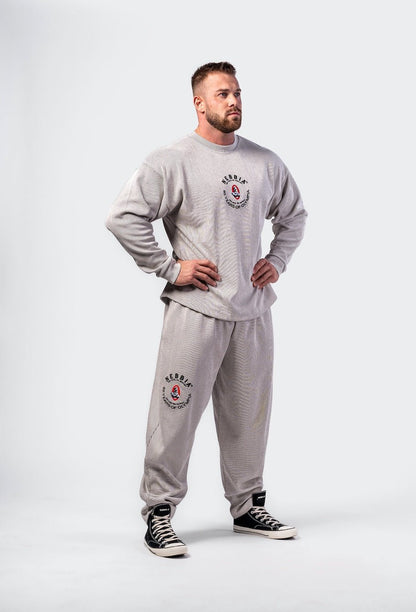 NEBBIA Oversized Pullover Signature 797 – Light Grey Gym Sweatshirt - AlisiiaKholli