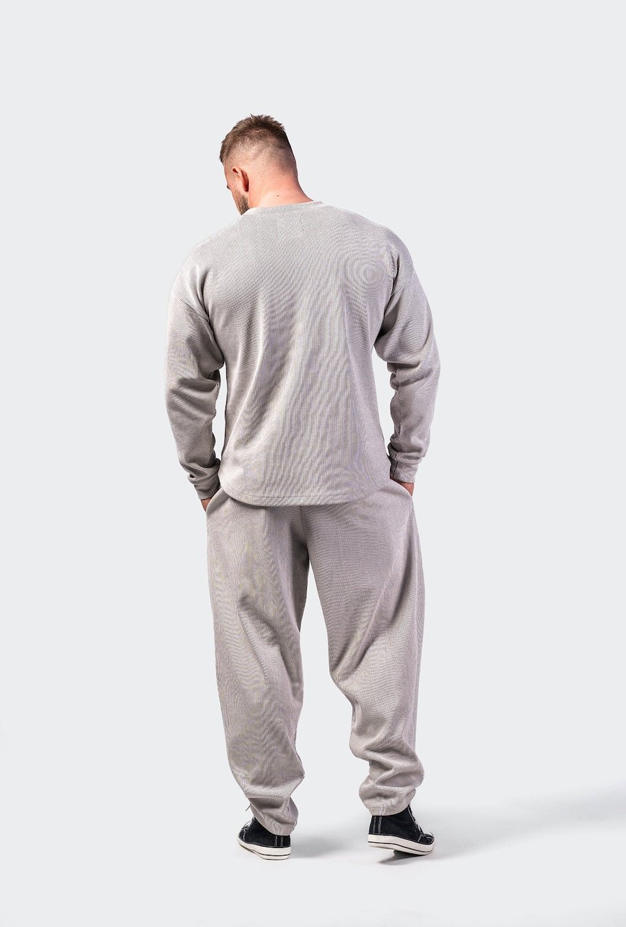 NEBBIA Oversized Pullover Signature 797 – Light Grey Gym Sweatshirt - AlisiiaKholli