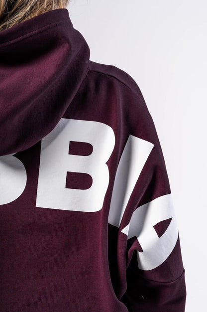 Nebbia Own Your Power Oversized Hoodie 433 - Dark Red | Gym Pump Cover - AlisiiaKholli