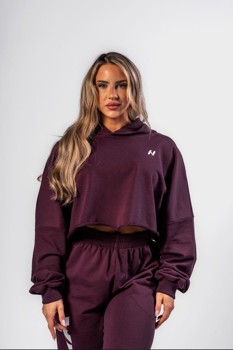 Nebbia Own Your Power Oversized Hoodie 433 - Dark Red | Gym Pump Cover - AlisiiaKholli
