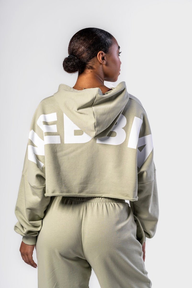 Nebbia Own Your Power Oversized Hoodie 433 - Light Green| Gym Pump Cover - AlisiiaKholli