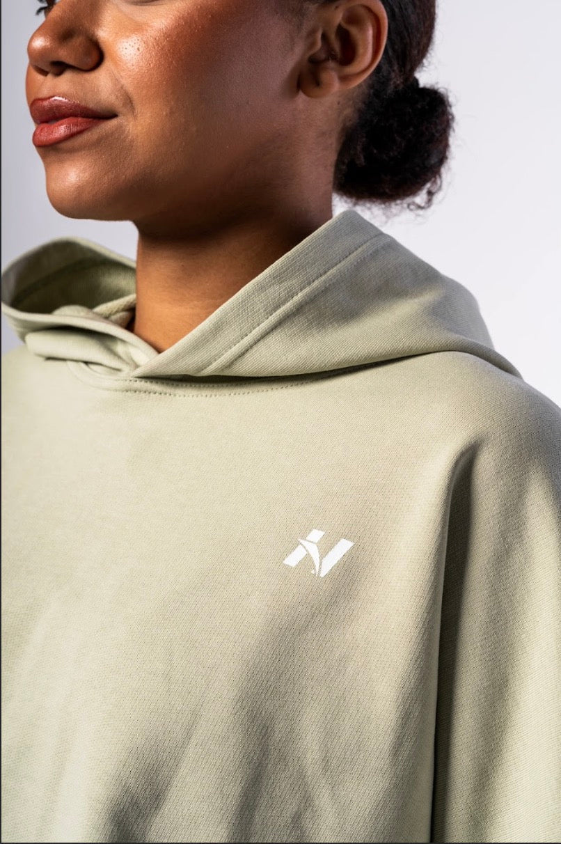 Nebbia Own Your Power Oversized Hoodie 433 - Light Green| Gym Pump Cover - AlisiiaKholli