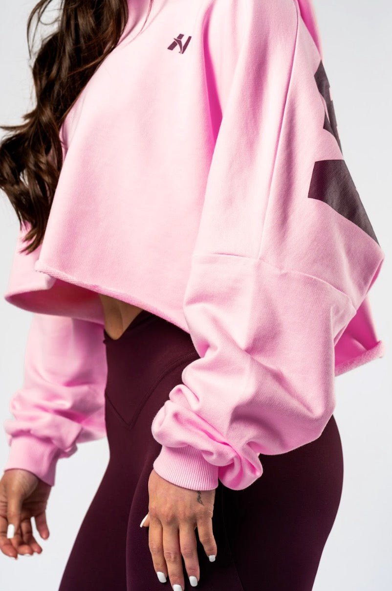 Nebbia Own Your Power Oversized Hoodie 433 - Pink| Gym Pump Cover - AlisiiaKholli