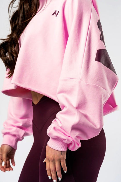 Nebbia Own Your Power Oversized Hoodie 433 - Pink| Gym Pump Cover - AlisiiaKholli