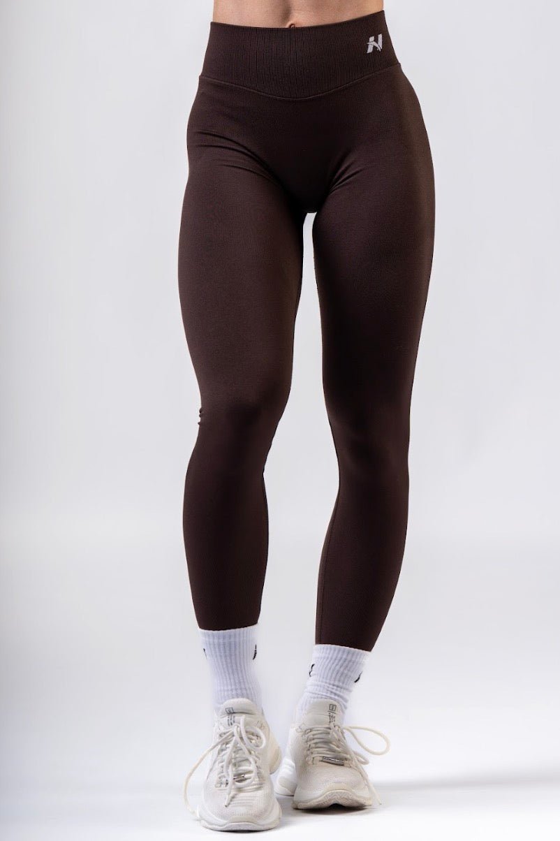 Nebbia Power 888 High - Waist Push - Up Leggings - Dark Brown - AlisiiaKholli