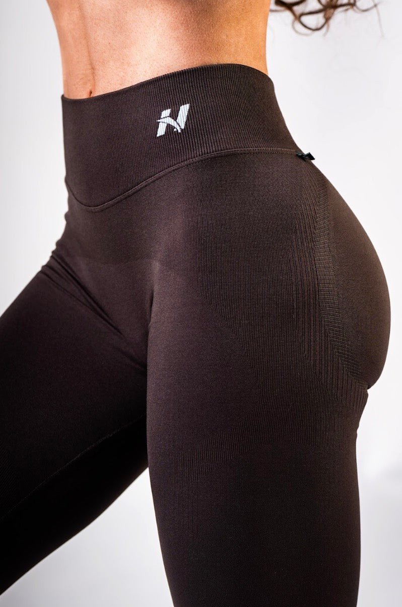 Nebbia Power 888 High - Waist Push - Up Leggings - Dark Brown - AlisiiaKholli