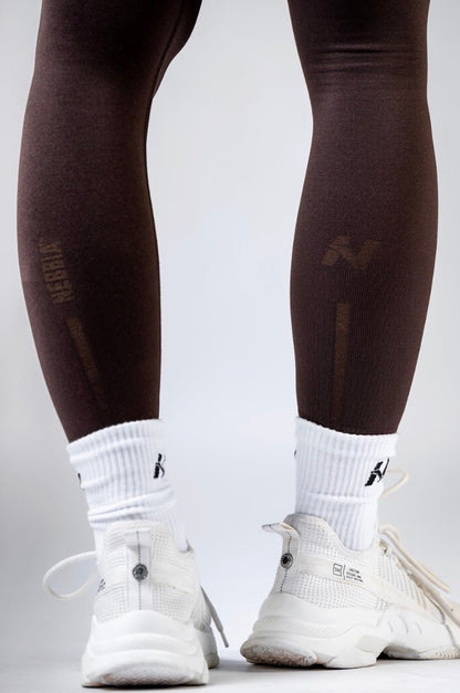 Nebbia Power 888 High - Waist Push - Up Leggings - Dark Brown - AlisiiaKholli