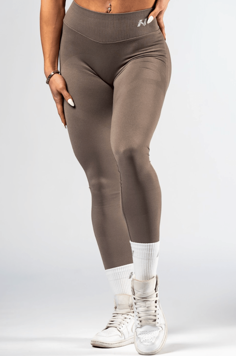 Nebbia Power 888 High - Waist Push - Up Leggings - Light Brown ASH - AlisiiaKholli