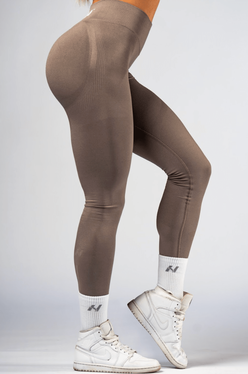 Nebbia Power 888 High - Waist Push - Up Leggings - Light Brown ASH - AlisiiaKholli
