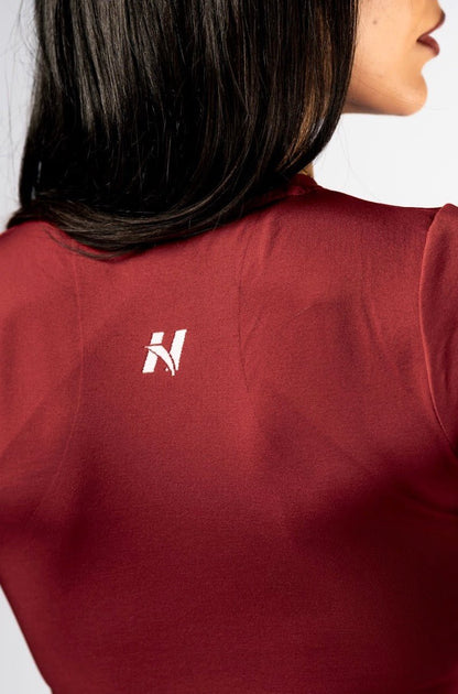 Nebbia Power 891 Seamless Short Sleeve Top - Red Gym Tee - AlisiiaKholli