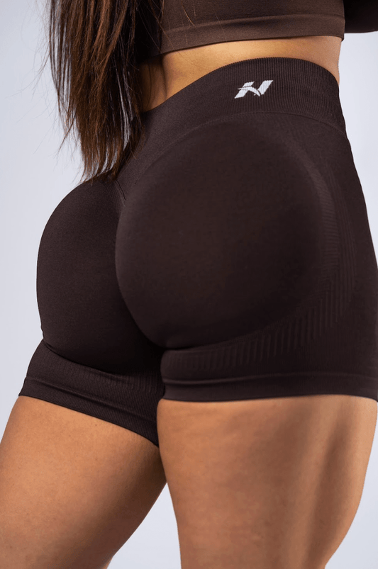 Nebbia Power 893 High - Waist Push - Up Shorts - Dark Brown - AlisiiaKholli