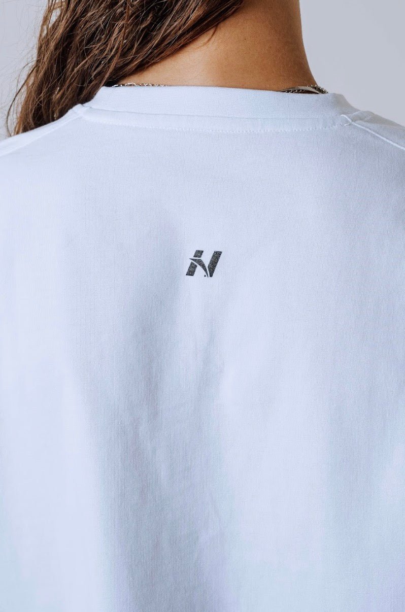 Nebbia Power 894 Relaxed Training Tee - Black & White | Gym T-Shirt - AlisiiaKholli