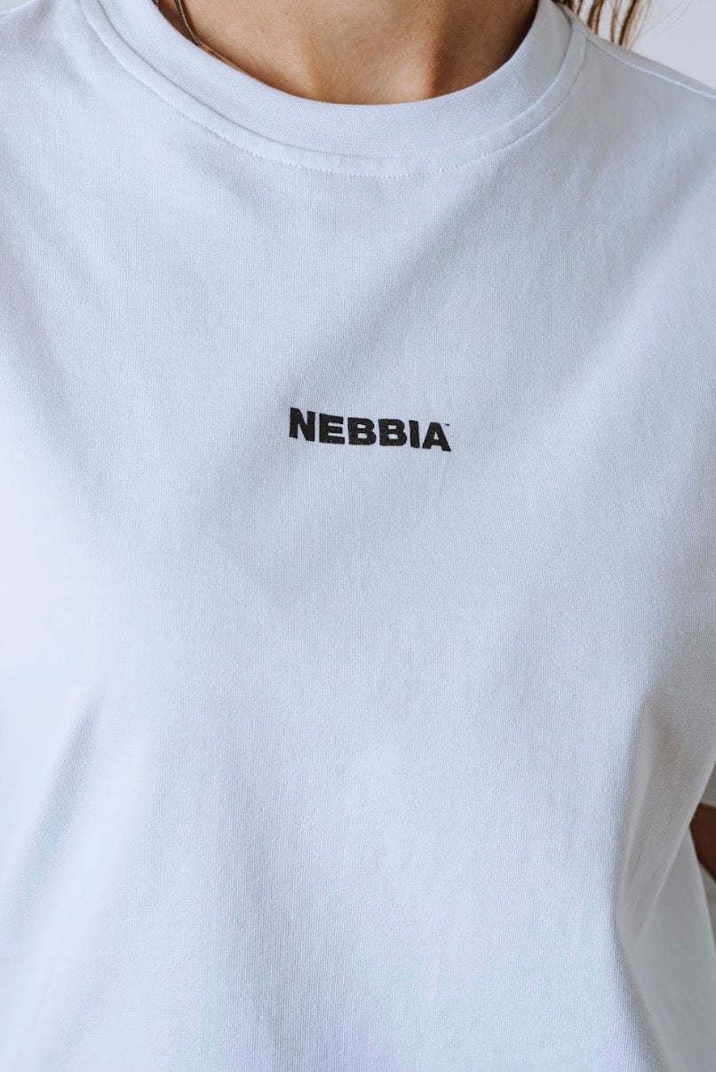 Nebbia Power 894 Relaxed Training Tee - Black & White | Gym T-Shirt - AlisiiaKholli