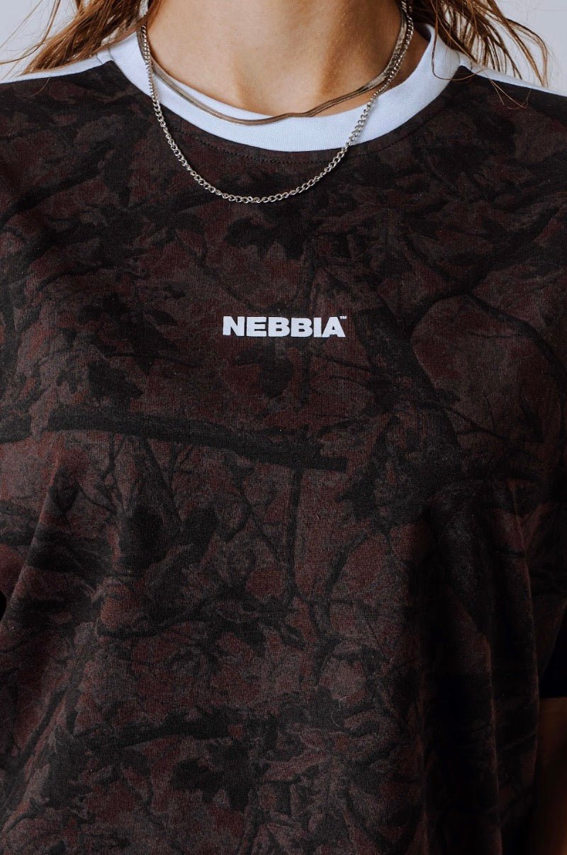 Nebbia Power 894 Relaxed Training Tee - Dark Brown Camo - AlisiiaKholli