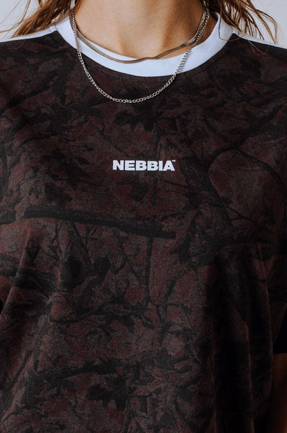 Nebbia Power 894 Relaxed Training Tee - Dark Brown Camo - AlisiiaKholli