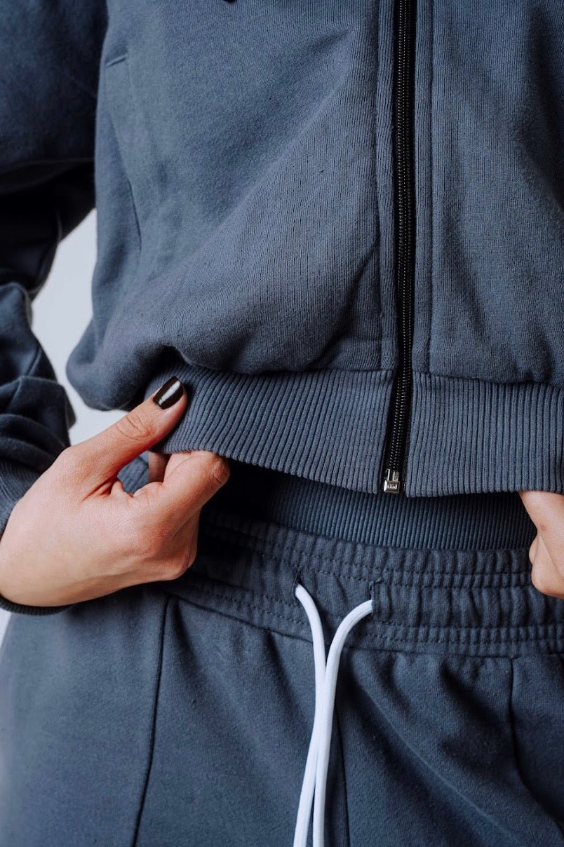 Nebbia Power 895 Relaxed Zip - Up Hoodie - Black/Grey | Gym Warm - Up - AlisiiaKholli