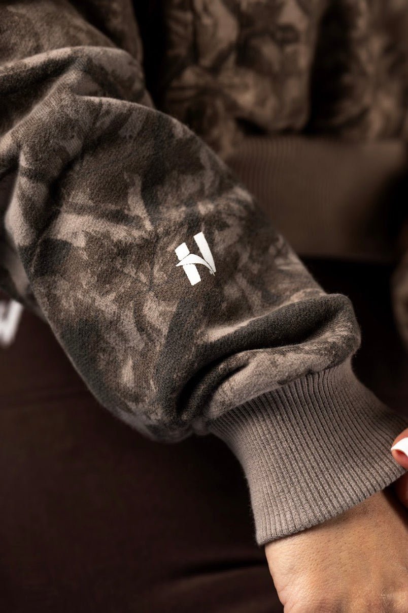 Nebbia Power 895 Relaxed Zip - Up Hoodie - Black/Grey | Light Brown Camo - AlisiiaKholli