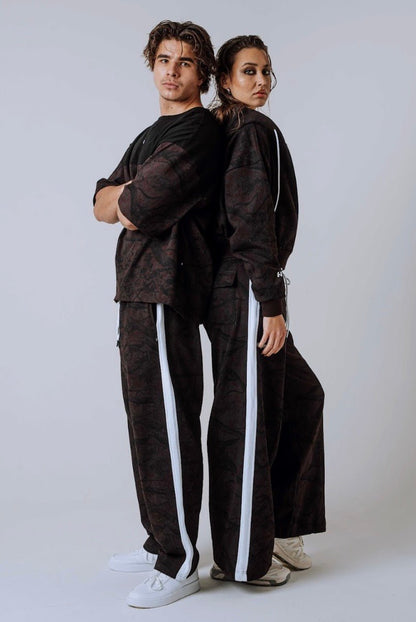 Nebbia Power 896 Oversized Camo Sweatpants - Dark Brown - AlisiiaKholli