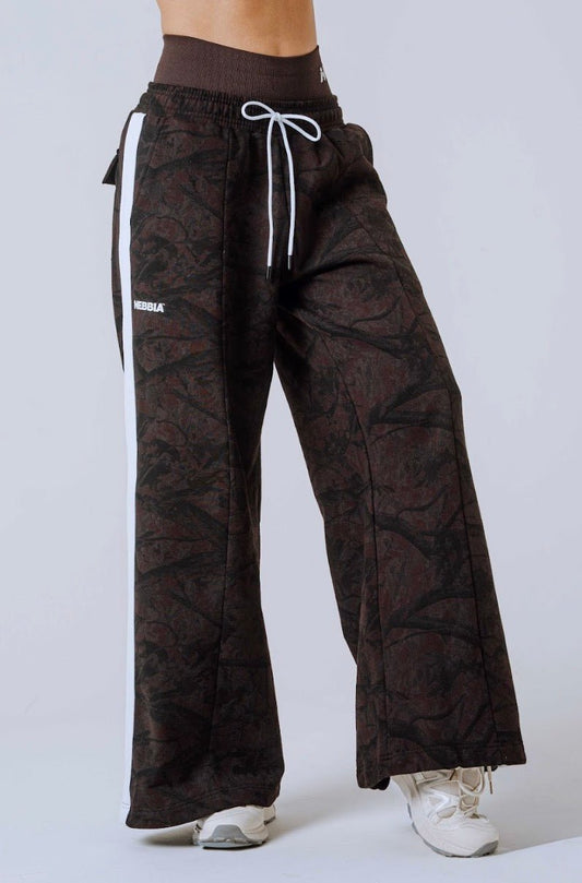 Nebbia Power 896 Oversized Camo Sweatpants - Dark Brown - AlisiiaKholli