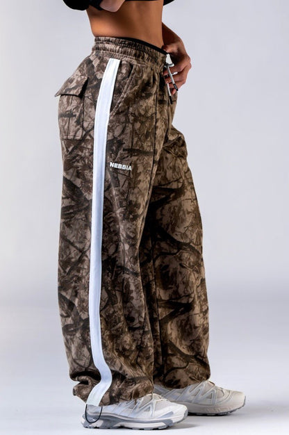Nebbia Power 896 Oversized Camo Sweatpants - Light Brown - AlisiiaKholli