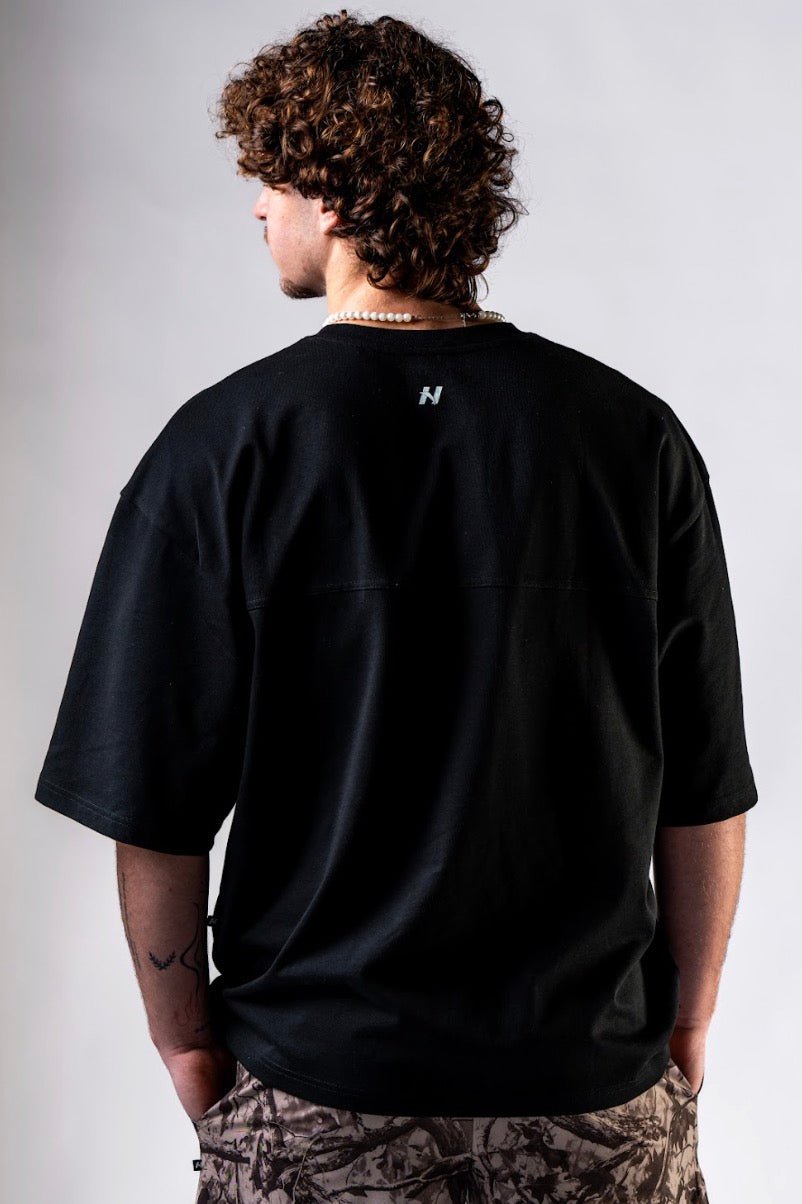 Nebbia Power 898 Oversized Camo Tee - Black | Gym Pump Cover - AlisiiaKholli
