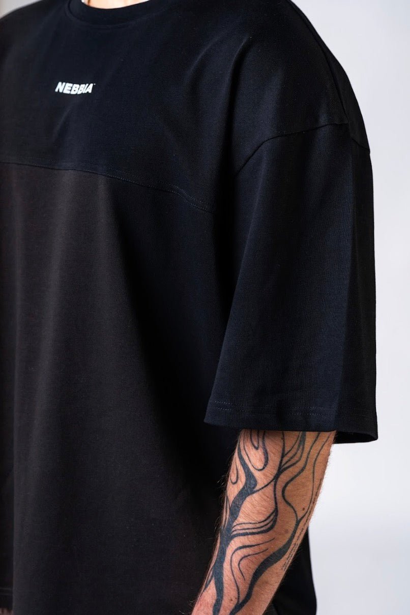 Nebbia Power 898 Oversized Camo Tee - Black | Gym Pump Cover - AlisiiaKholli