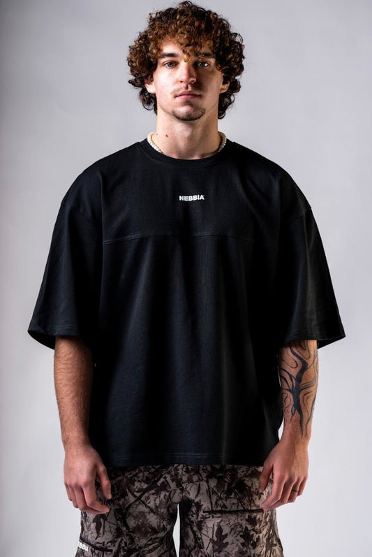 Nebbia Power 898 Oversized Camo Tee - Black | Gym Pump Cover - AlisiiaKholli