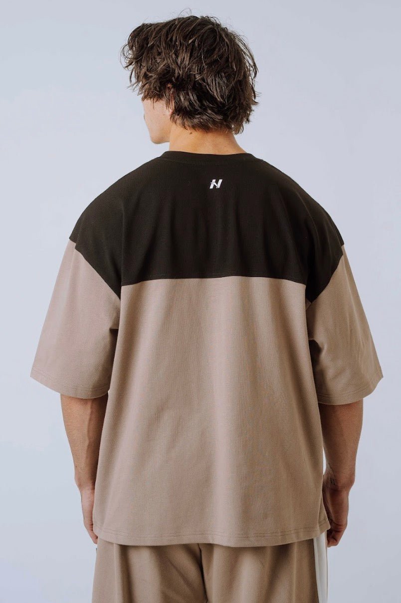 Nebbia Power 898 Oversized Camo Tee - Light Brown ASH | Gym Pump Cover - AlisiiaKholli