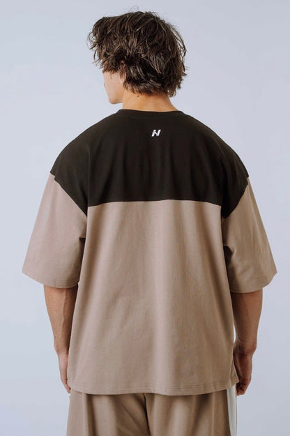 Nebbia Power 898 Oversized Camo Tee - Light Brown ASH | Gym Pump Cover - AlisiiaKholli