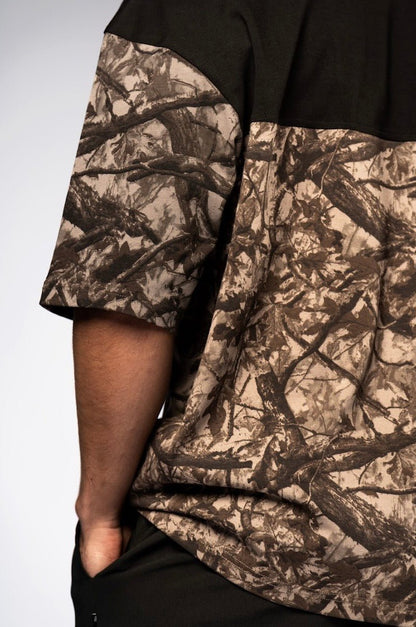 Nebbia Power 898 Oversized Camo Tee - Light Brown Camo | Gym Pump Cover - AlisiiaKholli