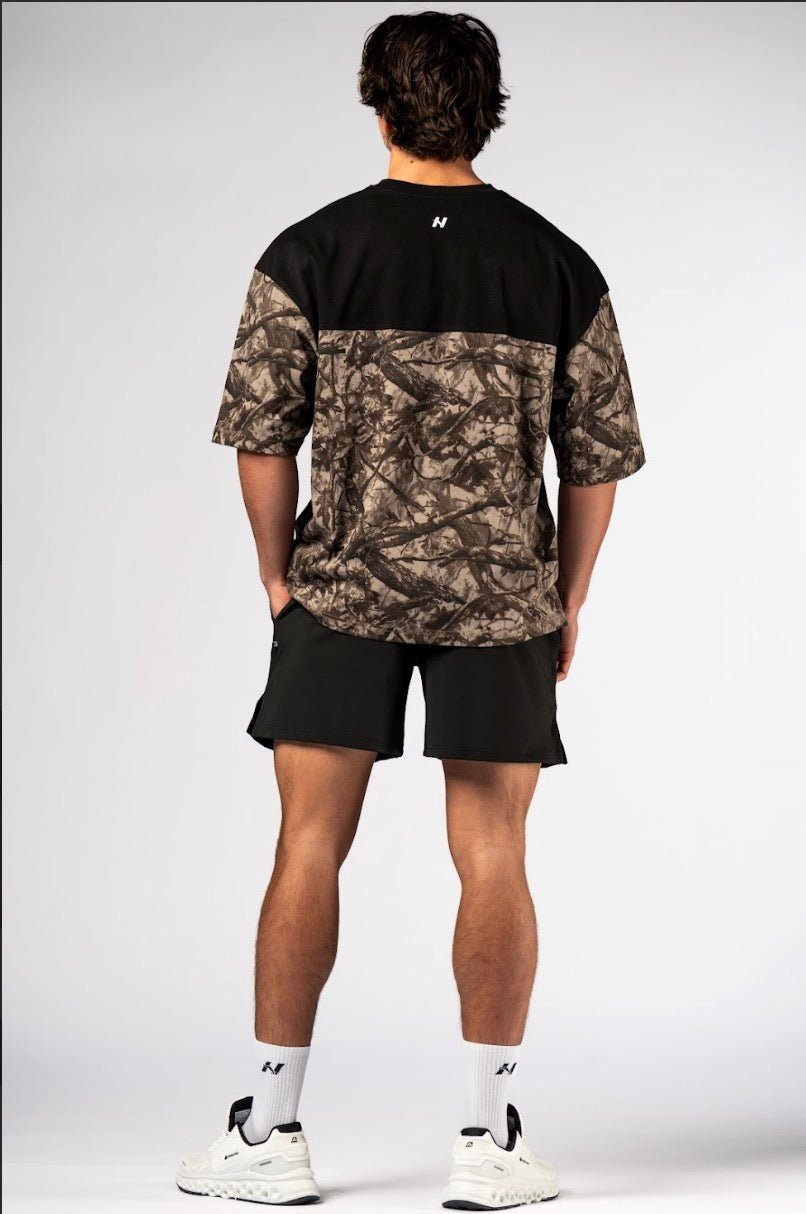 Nebbia Power 898 Oversized Camo Tee - Light Brown Camo | Gym Pump Cover - AlisiiaKholli