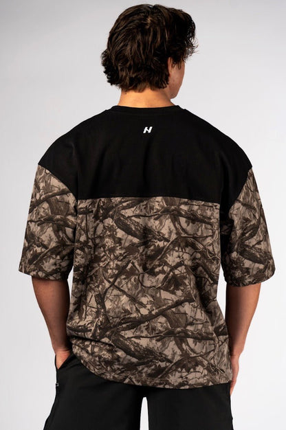 Nebbia Power 898 Oversized Camo Tee - Light Brown Camo | Gym Pump Cover - AlisiiaKholli
