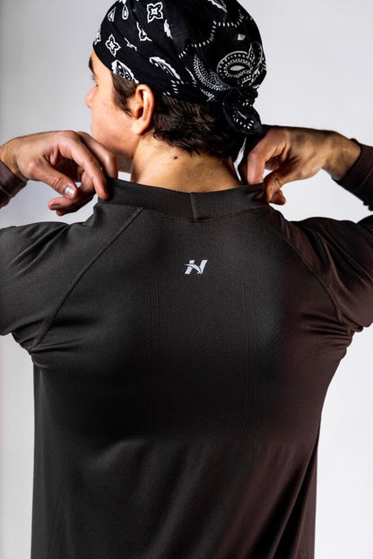 Nebbia Power 901 Seamless Long Sleeve Top - Black | Men's Gym Fit - AlisiiaKholli