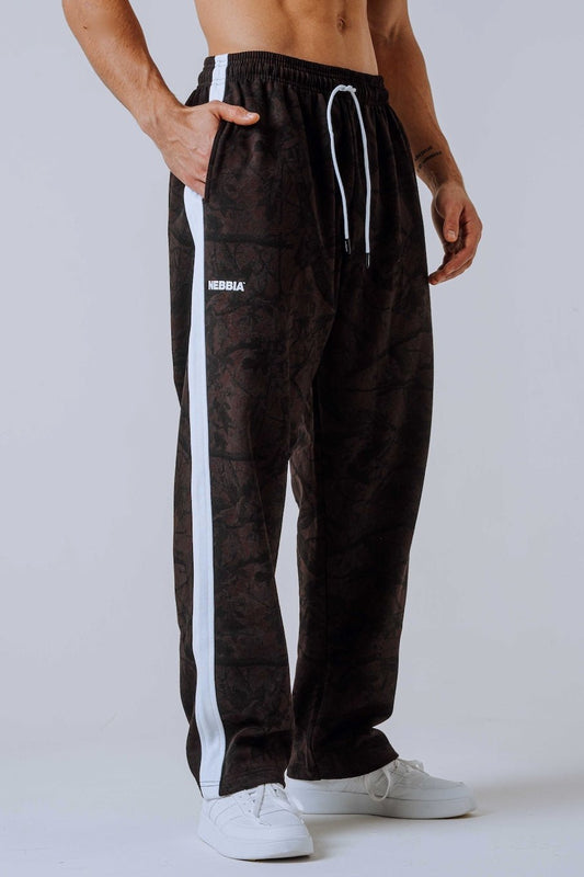 NEBBIA Power Relaxed Sweatpants 904 | Black & Dark Brown Camo - AlisiiaKholli
