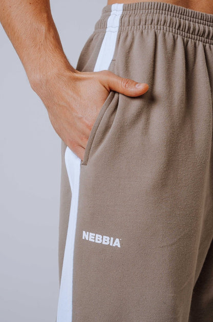 NEBBIA Power Relaxed Sweatpants 904 | Black & Light Brown Ash - AlisiiaKholli
