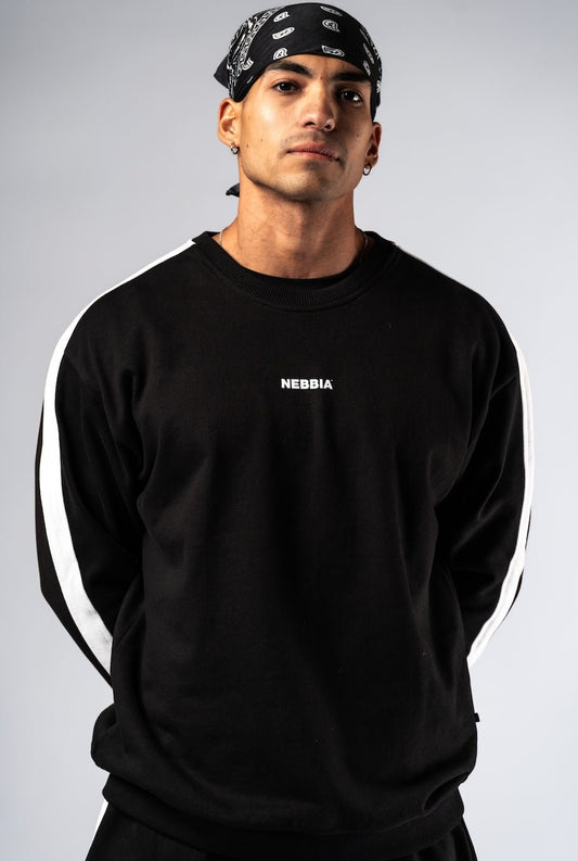 NEBBIA Power Relaxed Sweatshirt 903 | Black & Black - AlisiiaKholli