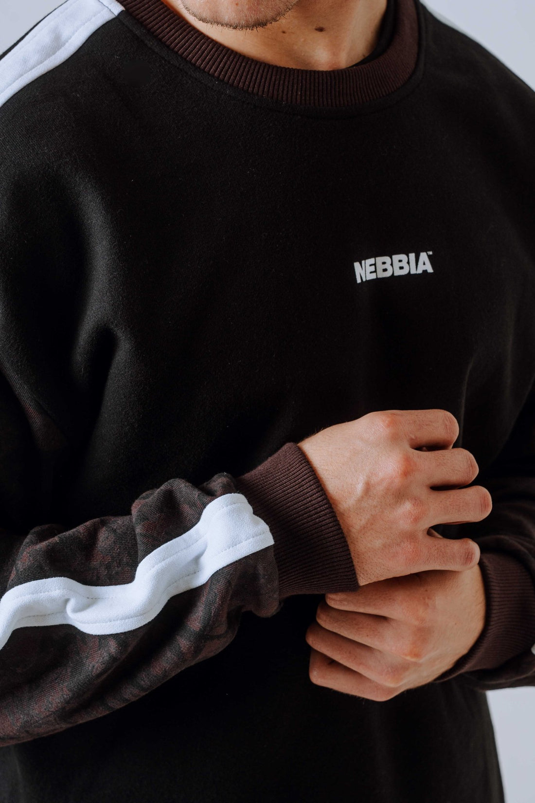 NEBBIA Power Relaxed Sweatshirt 903 | Black & Dark Brown Camo - AlisiiaKholli