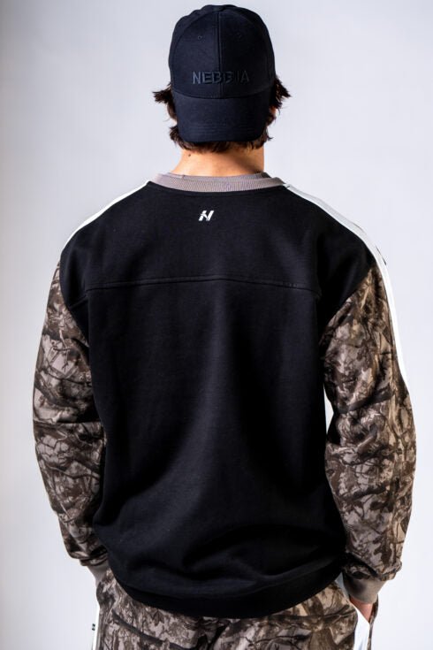 NEBBIA Power Relaxed Sweatshirt 903 | Black & Light Brown Camo - AlisiiaKholli