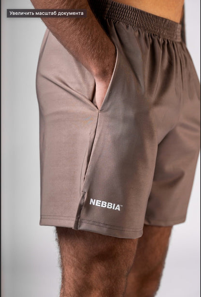 NEBBIA Power Training Shorts 902 | Black & Light Brown Ash - AlisiiaKholli