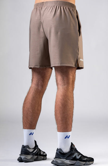 NEBBIA Power Training Shorts 902 | Black & Light Brown Ash - AlisiiaKholli